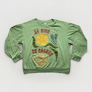 Desert Dreamer Graphic Sweatshirt Womens XXL Green Nature Earth Outdoor Pullover